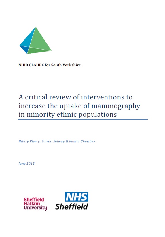 Uptake of mammography in minority ethnic populations